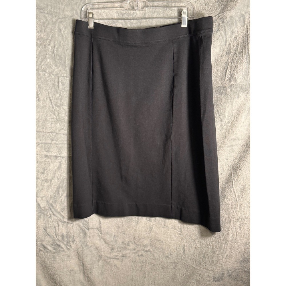 Lands End‎ Black Pencil Skirt Career Office Business Casual Size 16